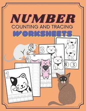 Number Counting and Tracing Worksheets