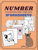 Number Counting and Tracing Worksheets