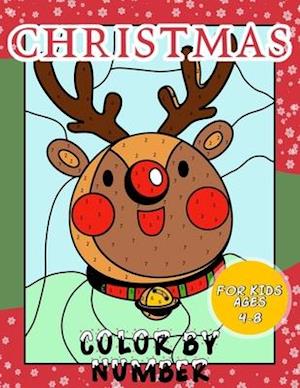 Christmas Color By Number for Kids Ages 4-8