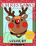 Christmas Color By Number for Kids Ages 4-8