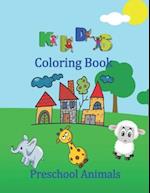 Kids Coloring Book Preschool Animals