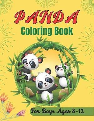 PANDA Coloring Book For Boys Ages 8-12