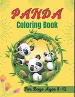 PANDA Coloring Book For Boys Ages 8-12