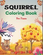 SQUIRREL Coloring Book For Teens