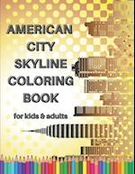 American City Skyline Coloring Book for Kids & Adults