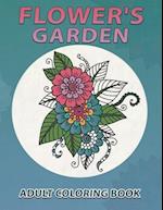 Flower's Garden Adult coloring book