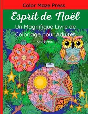 Esprit de Noël - Un Magnifique Livre de Coloriage Pour Adultes