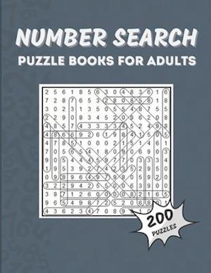 Number Search Puzzle Book for Adults