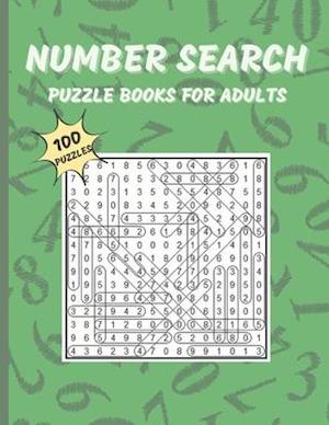 Number Search Puzzle Book for Adults