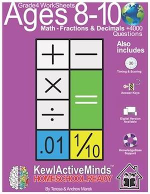 Grade 4 Worksheets - Math Fractions & Decimals, HomeSchool Ready +4000 Questions