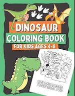 Dinosaur Coloring Book for Kids Ages 4-8