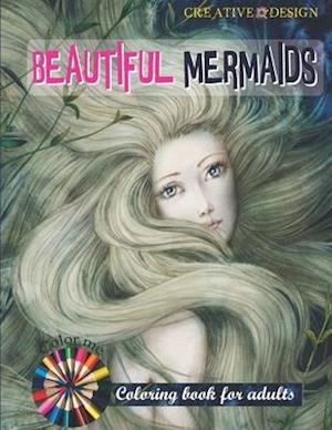 CREATIVE DESIGNS BEAUTIFUL MERMAIDS COLORING BOOK FOR ADULTS 30Sheets SIZE 8.5"x11"