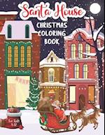 Santa House Christmas Coloring Book
