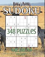 348 Medium Sudoku Puzzles: unique & quality brain games perfect for adults! 