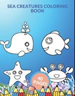 Sea Creatures Coloring Book