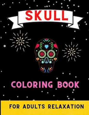 Skull coloring book for adults relaxation