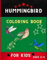Hummingbird coloring book for kids ages 2-4