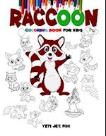 Raccoon coloring book for kids