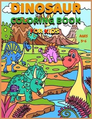 Dinosaur Coloring Book for Kids Ages 3-6