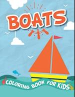 Boats coloring book for kids