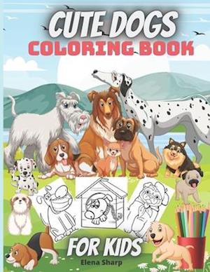 Cute Dogs Coloring Book For Kids