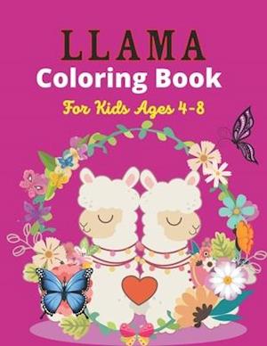 LLAMA Coloring Book For Kids Ages 4-8