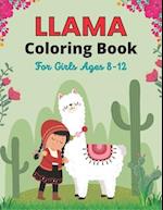 LLAMA Coloring Book For Girls Ages 8-12