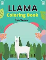 LLAMA Coloring Book For Teens