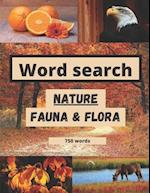 Word search nature fauna & flora 750 words