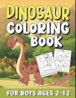 Dinosaur Coloring Book For Boys Ages 2-12