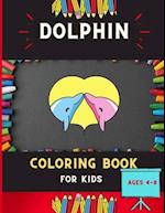 Dolphin coloring book for kids ages 4-8