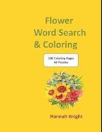 Flower Word Search and Coloring
