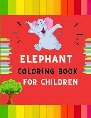 Elephant coloring book for children