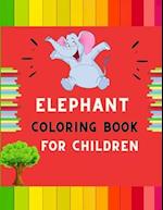 Elephant coloring book for children