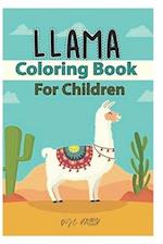 llama coloring book for children