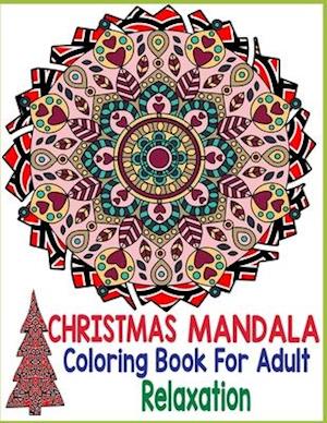 Christmas mandala coloring book for adult relaxation