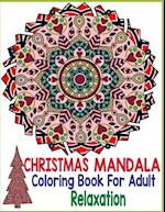 Christmas mandala coloring book for adult relaxation