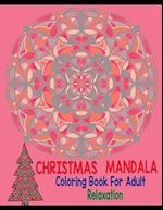 Christmas mandala coloring book for adult relaxation