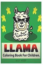 llama coloring book for children