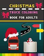 Christmas truck coloring book for adults
