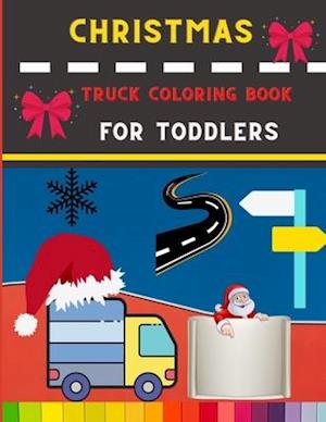 Christmas truck coloring book for toddlers