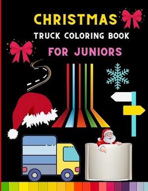 Christmas truck coloring book for juniors