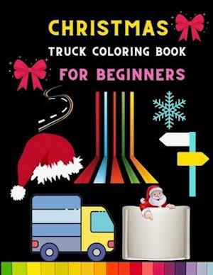 Christmas truck coloring book for beginners