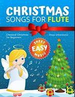 Christmas Songs for Flute: Easy music sheet notes with names + lyric + chord symbols. Great gift for kids. Popular classical carols of All Time for Be