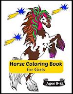 Horse Coloring Book for Girls Ages 8-12