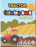 Tractor Coloring Book for Kids Ages 4-8