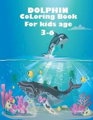 Dolphin Coloring Book For Kids Age 3-6