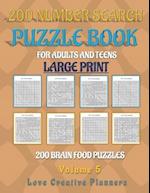 200 NUMBER SEARCH PUZZLE BOOK-Volume 5