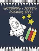 Spaceships & Rockets Coloring Book