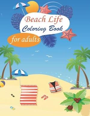 Beach Life Coloring Book for adults